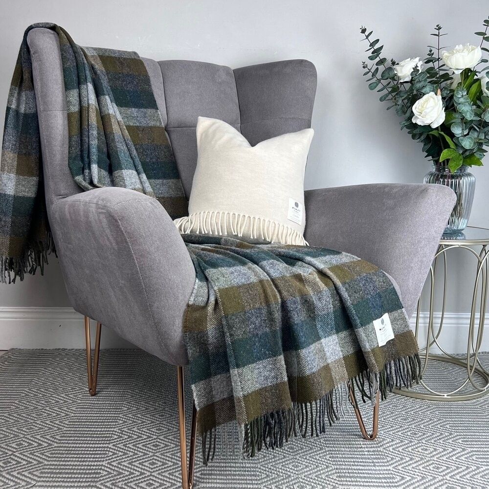 Forest Block – Pure Wool Throw