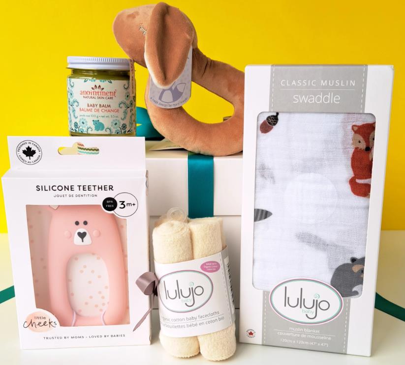 All about baby box includes many baby gifts for baby shower