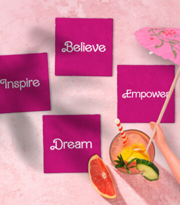 Barbie inspired coasters