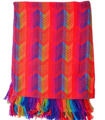 Multicolour Alpaca Blanket