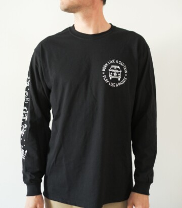 Work like a captain longsleeve – black