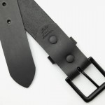 Black leather belt