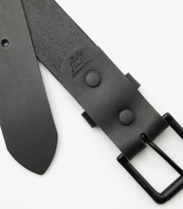 Black leather belt