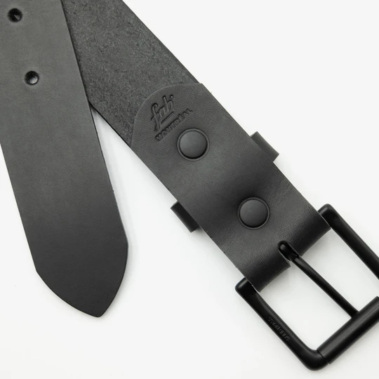 Black leather belt