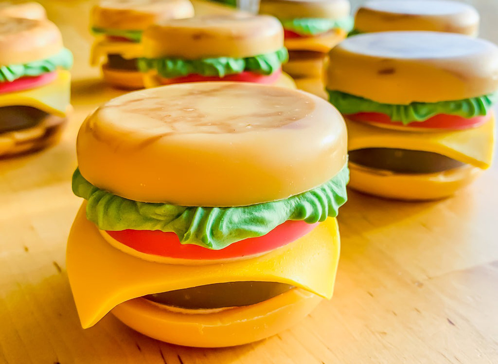 Hamburger soap for dad