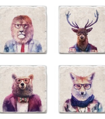 Sophisticated beasts coaster set