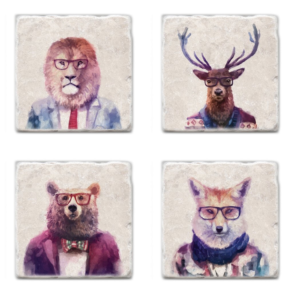 Sophisticated beasts coaster set