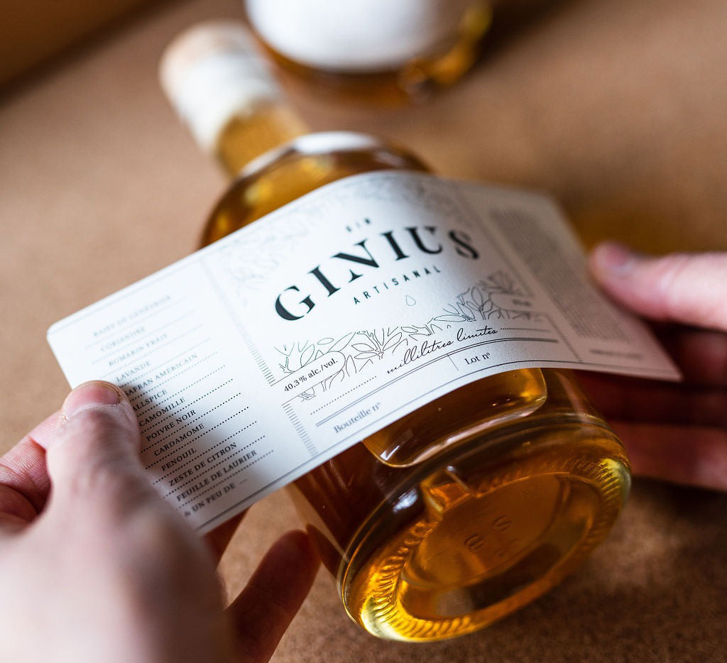 Homemade gin to offer as a wedding gift