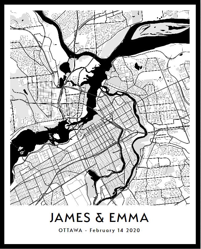 Valentine's day gifts : Custom map