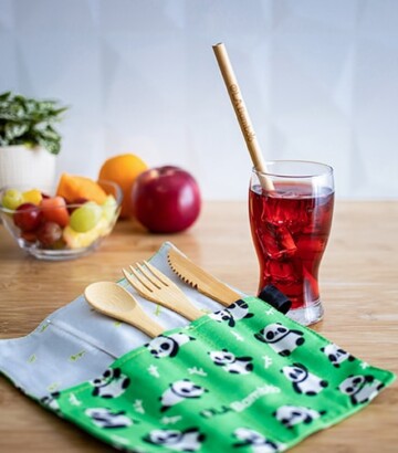 Bamboo utensil kit for kids