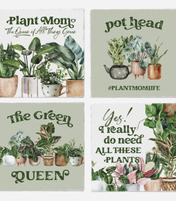 Plant Mom Coaster Set