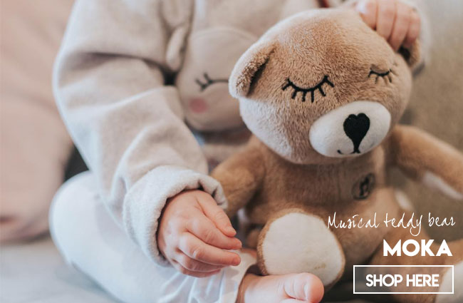 Moka the musical teddy for babies and children