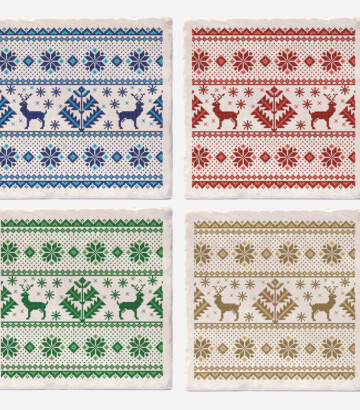 Sweater weather coaster set