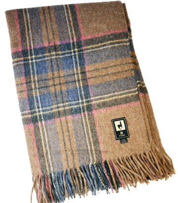 Tartan Alpaca and Sheep Wool Blanket