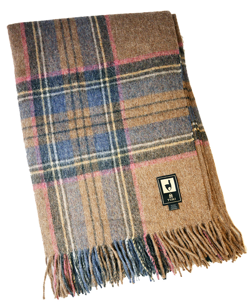 Tartan Alpaca and Sheep Wool Blanket