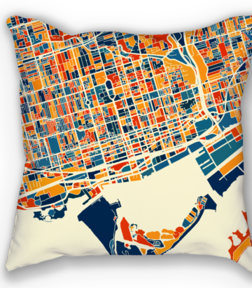Toronto map pillow