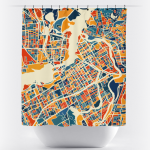 Map shower curtain