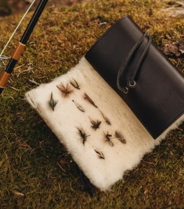Oiled cowhide fly case
